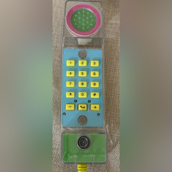 Target Bullseye Playground Wired Clear Phone Handset 2023 retro pink yellow - Picture 7 of 7